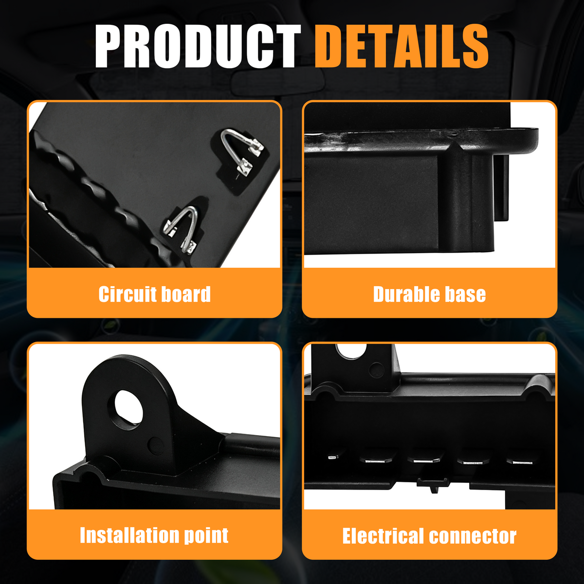 Installation detail for the Jeep HVAC blower motor resistor