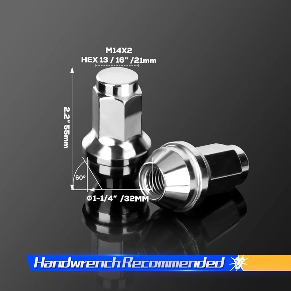 Close-up detail of the M14x2.0 thread on a Vypart one-piece steel lug nut