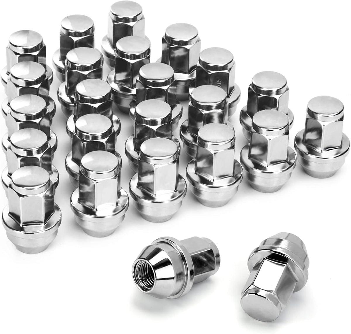 Vypart set of 24 chrome OEM style lug nuts for 2015-2023 Ford F-150 and Expedition