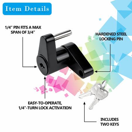 Detailed shot of the Vypart coupler lock's 1/4 inch diameter locking pin, shown with a caliper for precise size reference