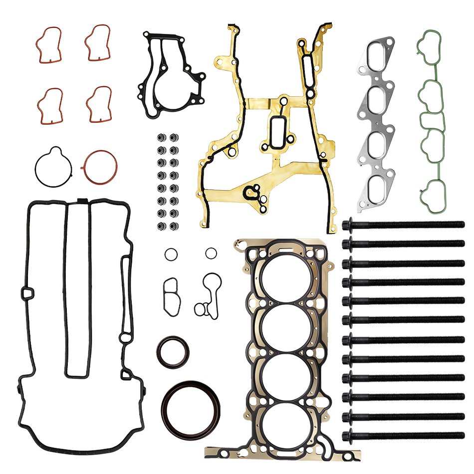 Vypart 1.4L Cylinder Head Gasket Set with Head Bolt Kit HSCV001 HS54898 HS31411 HS26540PT-1 – Complete kit including MLS head gasket, head bolts, valve cover gasket, intake/exhaust manifold gaskets, valve stem seals, O-rings and camshaft seal