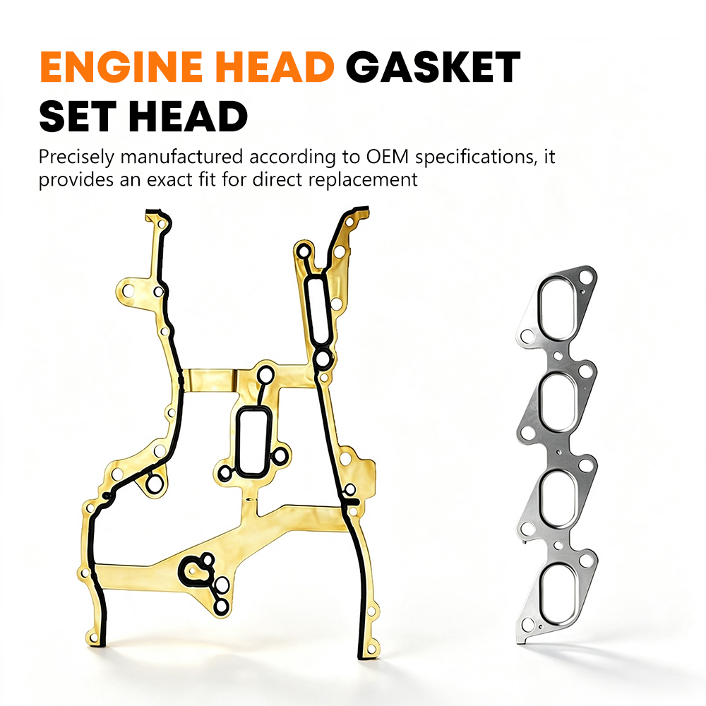 Vypart 1.4L engine head gasket set detail – OEM-spec timing cover gasket and exhaust manifold gasket, precisely manufactured for exact fit and direct replacement on Chevrolet Cruze Sonic Trax and Buick Encore