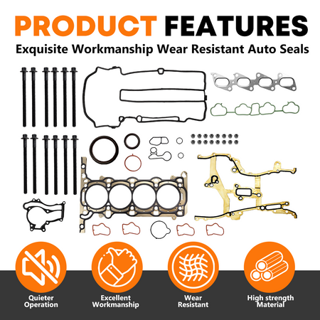 Vypart HSCV001 1.4L cylinder head gasket set product features – exquisite workmanship, wear-resistant auto seals, quieter operation, excellent craftsmanship, and high-strength material construction