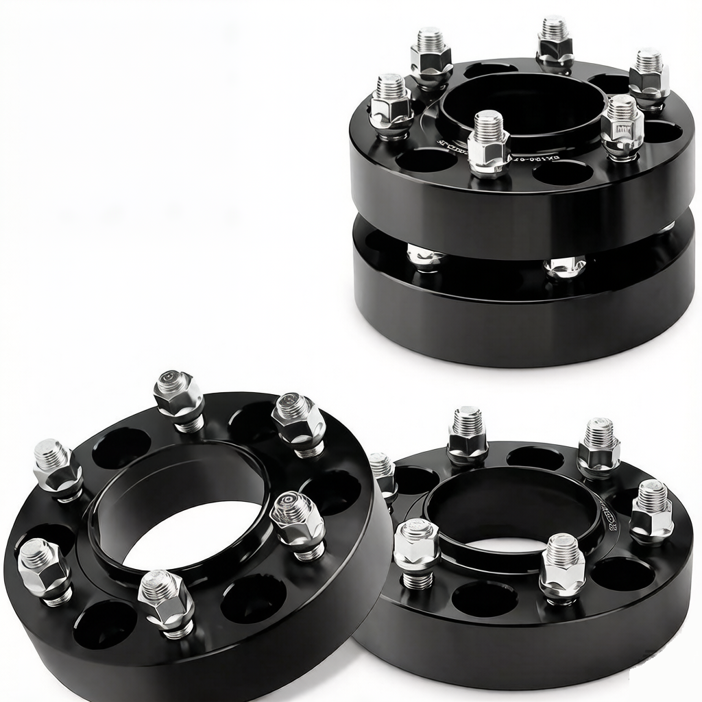 A set of 4 Vypart 1.5-inch hub-centric wheel spacers for Ford F150, made from forged aluminum with M14x2.0 threads