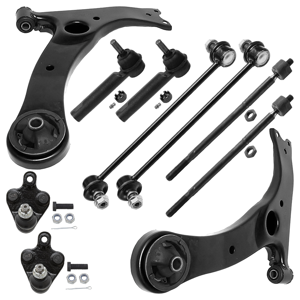 Vypart 12-piece front suspension and steering kit for 2009-2013 Toyota Corolla and Matrix 1.8L