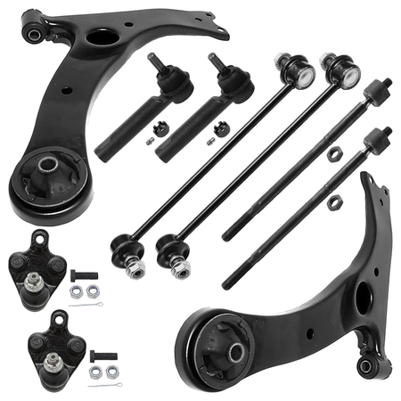 Vypart 12-piece front suspension and steering kit for 2009-2013 Toyota Corolla and Matrix 1.8L