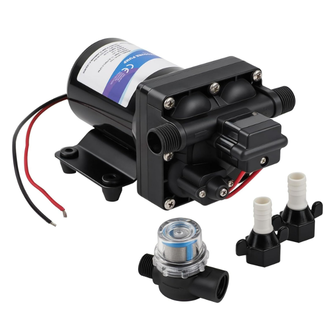Vypart 12V RV Water Pump 3.0 GPM 55 PSI replacement for 4008 101 A65