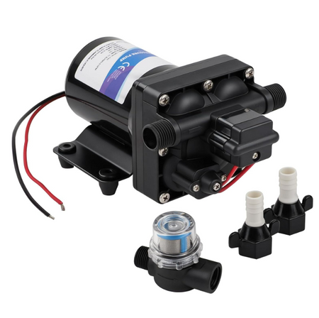 Vypart 12V RV Water Pump 3.0 GPM 55 PSI replacement for 4008 101 A65