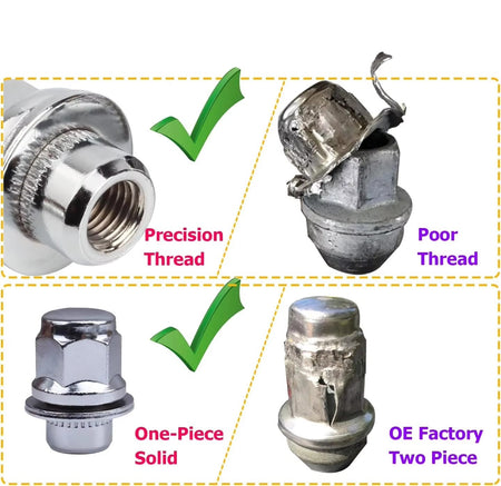Vypart M12x1.5 Lug Nuts compatible with Toyota, Lexus, and other models