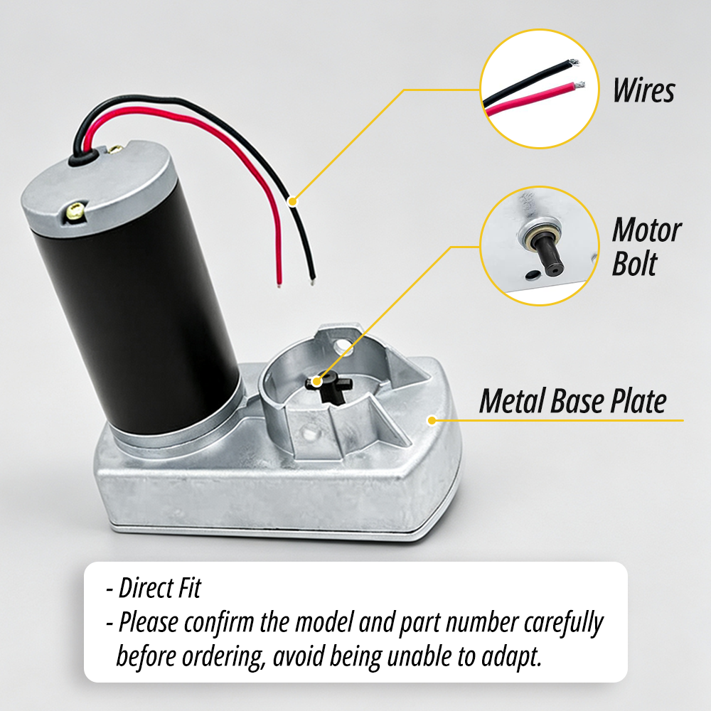 Vypart 132682 RV slide out motor dimensions and mounting point measurements for 2x2 and 2.5x2.5 Lippert systems