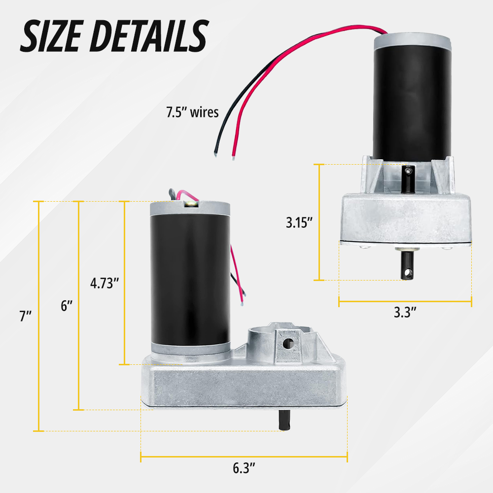 Vypart 132682 replacement slide out motor installed in compatible Lippert electric through frame RV slide out system