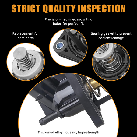 Precision-machined mounting holes ensure a perfect fit for OEM part 15-11125. The thickened alloy housing and sealing gasket prevent coolant leakage, guaranteeing reliable engine performance and easy installation for your GM vehicle.