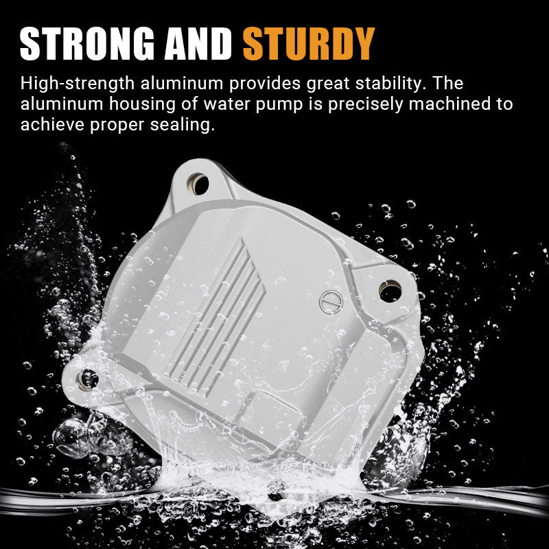 Constructed from high-strength ADC12 aluminum with precise CNC machining, this Vypart pump ensures proper sealing and stability, providing ultimate protection against coolant leaks and engine corrosion. 