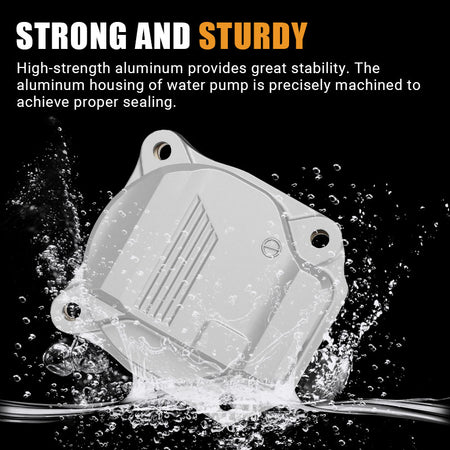Constructed from high-strength ADC12 aluminum with precise CNC machining, this Vypart pump ensures proper sealing and stability, providing ultimate protection against coolant leaks and engine corrosion. 
