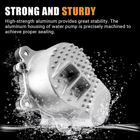 Constructed from high-strength ADC12 aluminum with precise CNC machining, this Vypart pump ensures proper sealing and durability, providing ultimate protection against coolant leaks and engine corrosion