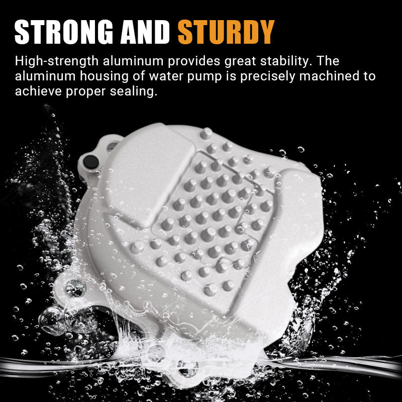 Constructed from high-strength ADC12 aluminum with precise CNC machining, this Vypart pump ensures proper sealing and durability, providing ultimate protection against coolant leaks and engine corrosion.
