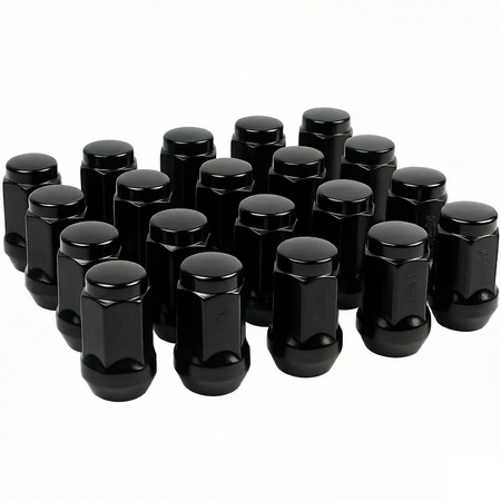 Vypart 1/2-20 Black Closed End Solid Lug Nuts 20-piece set in branded box