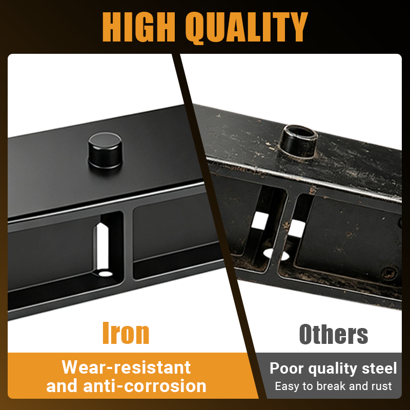 Side-by-side comparison of wear-resistant anti-corrosive iron block versus low-grade rust-prone steel block from other manufacturer