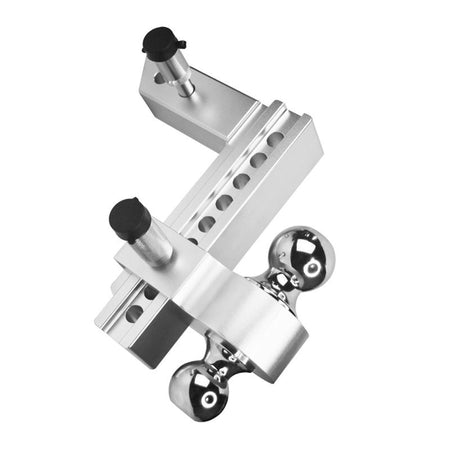 Image showing the hitch shank precisely inserted into a standard 2-inch receiver tube, confirming compatibility