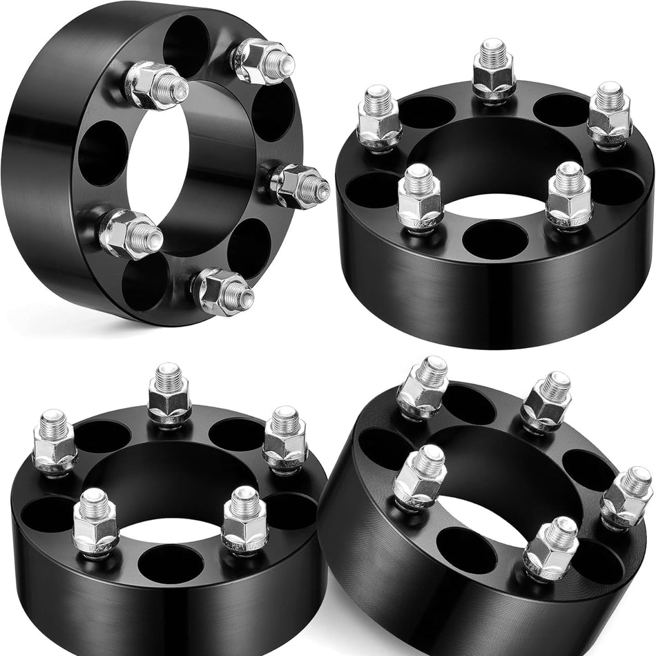 Set of 4 Vypart 2-inch (50mm) wheel spacers with 5x4.5 (5x114.3mm) bolt pattern and 82.5mm hub bore