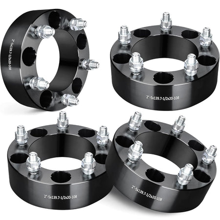 Vypart 2-inch thick wheel spacers with 5x5.5 (5x139.7mm) bolt pattern and 108mm hub bore