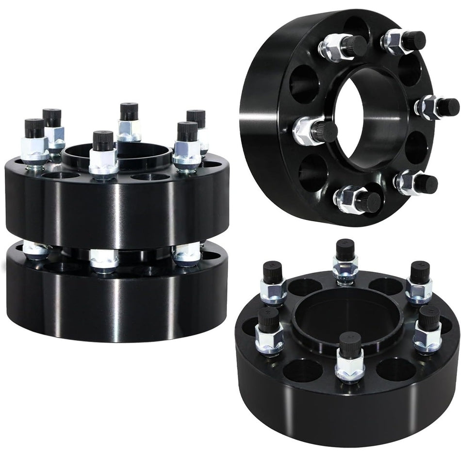 Vypart 2.0 inch thick wheel spacers with 6x5.5 (6x139.7mm) bolt pattern, M14x1.5 thread pitch, 78.1mm hub bore, set of 4