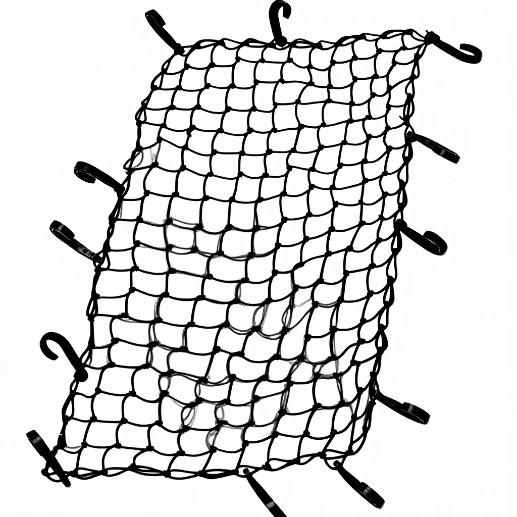 Vypart 22x38 to 44x76 inch stretchable cargo net with 2x2 small mesh and 12 adjustable hooks