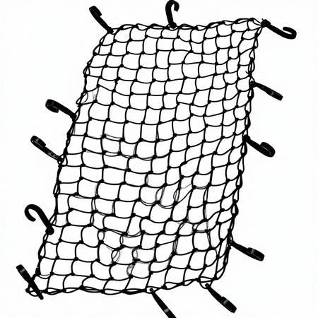Vypart 22x38 to 44x76 inch stretchable cargo net with 2x2 small mesh and 12 adjustable hooks