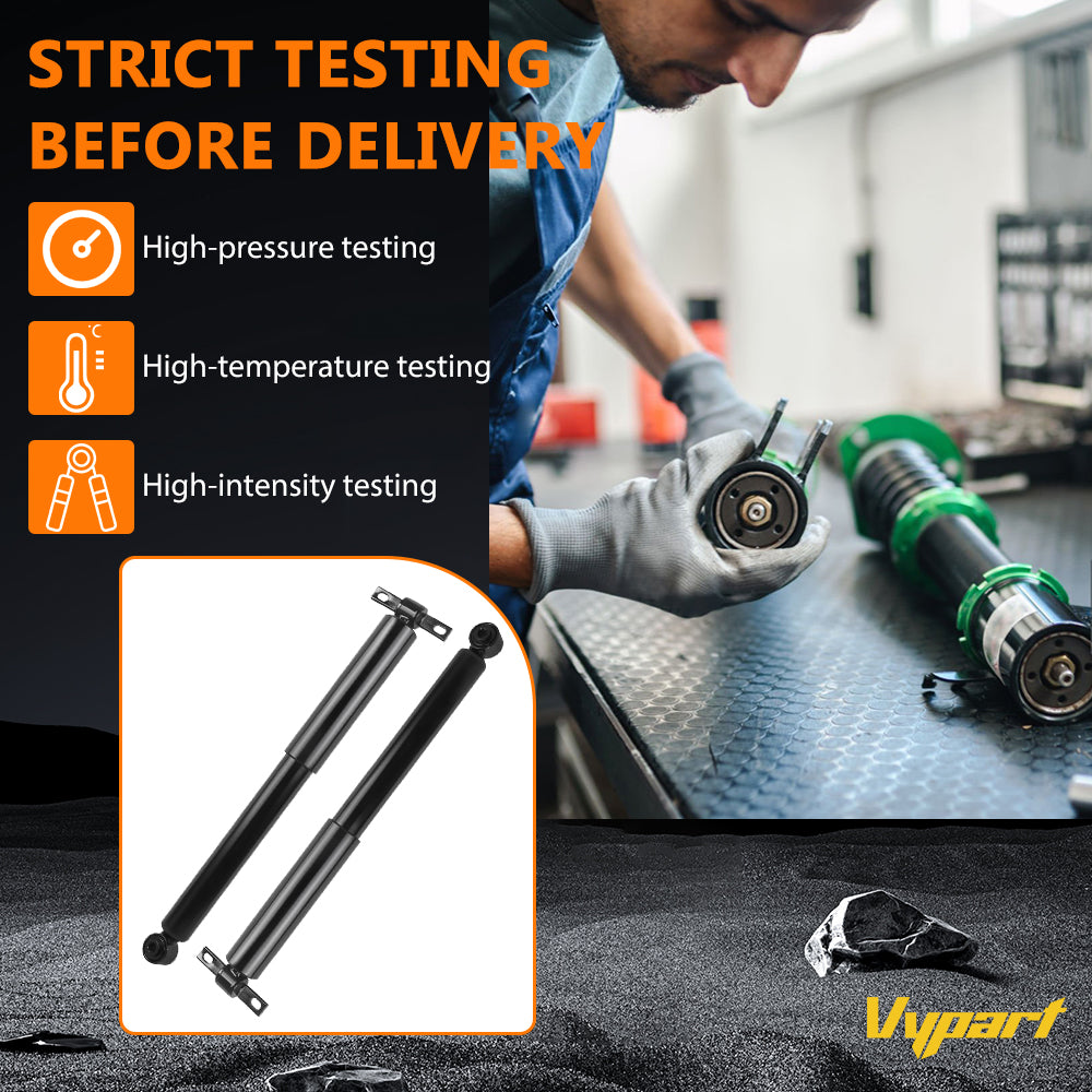 Vypart set of 2pcs rear shock absorbers in original packaging, includes all necessary installation hardware