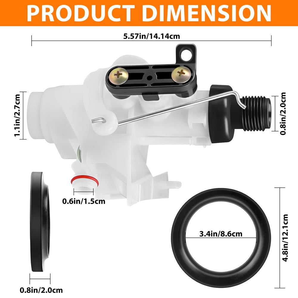 Step-by-step installation diagram for the Vypart 31705 water valve kit in an Aqua-Magic V toilet