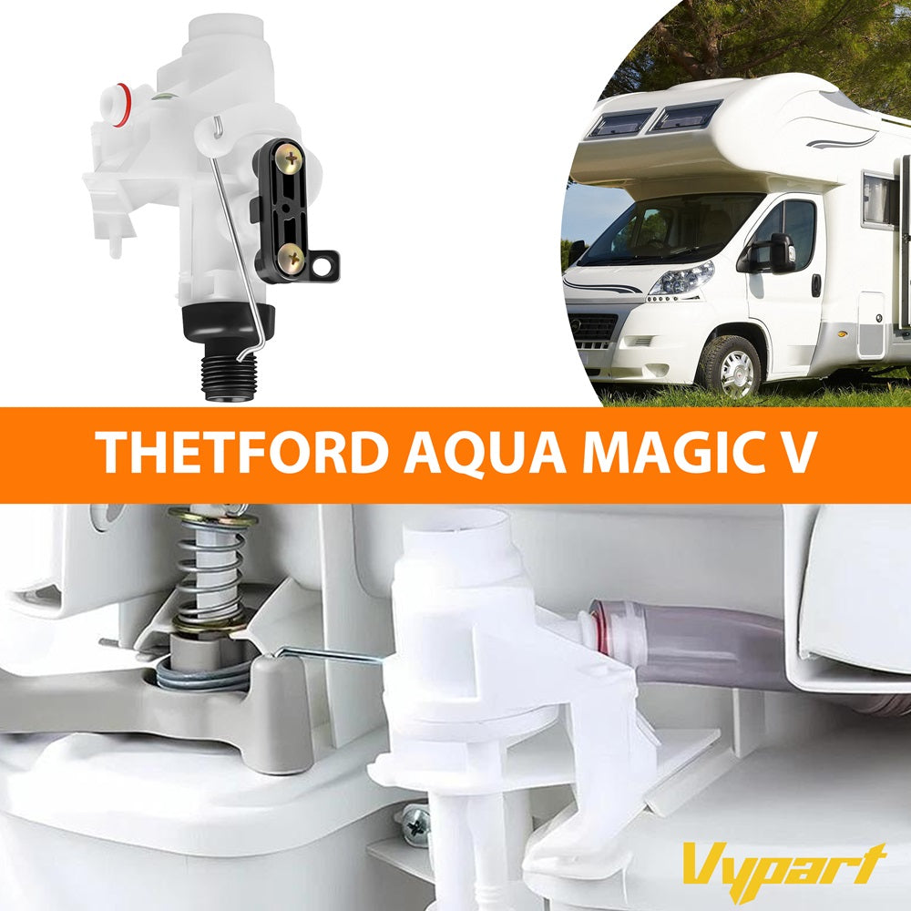 Product packaging and a layout of all parts included in the Vypart 31705 water valve replacement kit