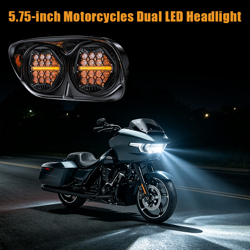 Perfectly compatible with Harley Road Glide and other touring motorcycles. This Vypart 5.75-inch dual LED headlight is the ultimate direct-fit upgrade, ensuring clearer nighttime visibility and a striking appearance for your ride.