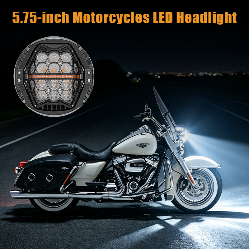 Perfectly compatible with Harley cruisers and Sportster models. This Vypart 5.75-inch LED headlight provides a direct-fit upgrade, offering intense illumination and a distinct look for your motorcycle.