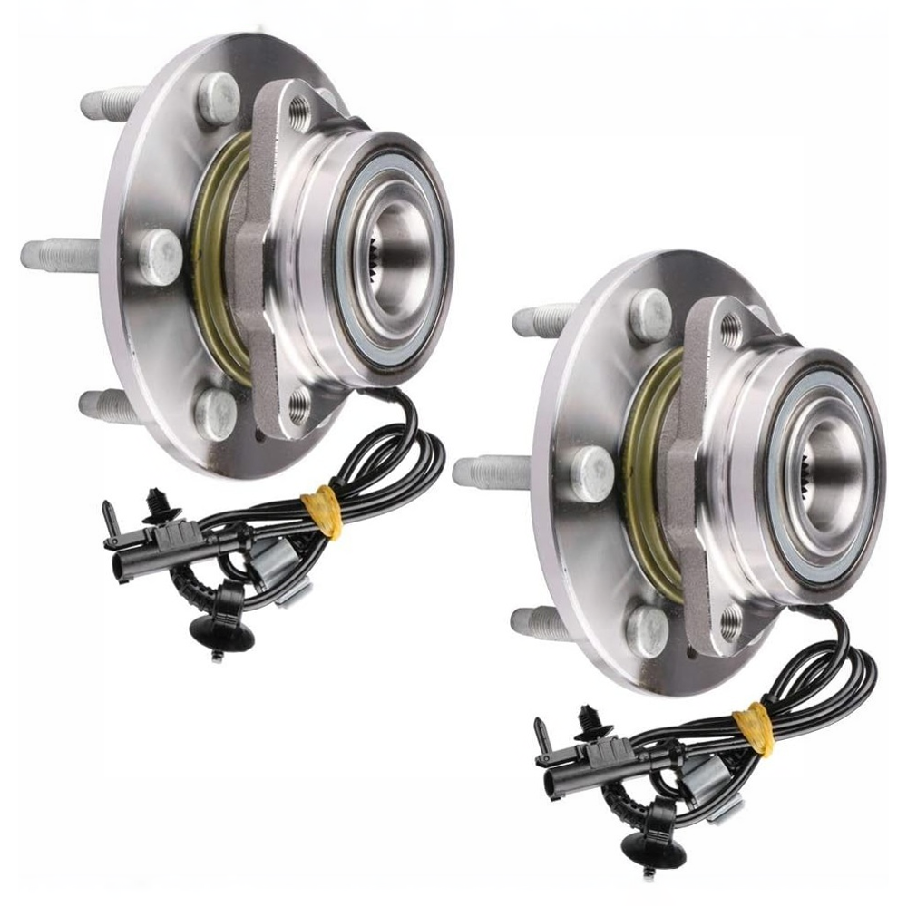Complete Vypart 515096-2PK front wheel bearing and hub assembly, two-pack set shown with all components