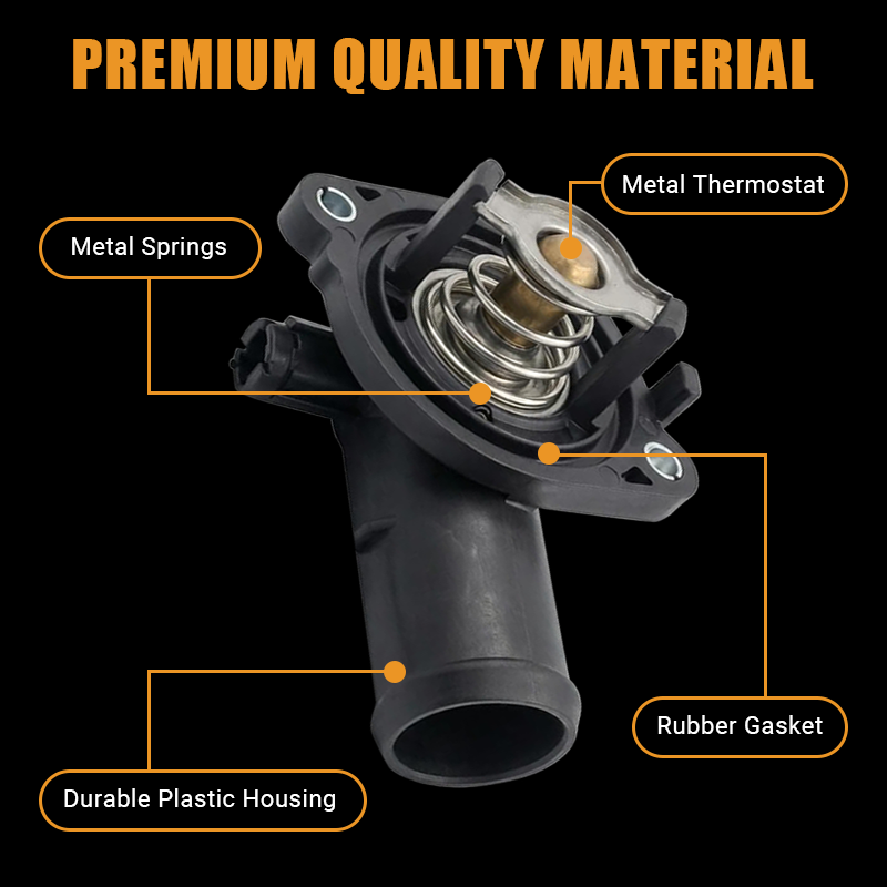 Built with premium materials including a durable plastic housing, high-strength metal springs, a reliable metal thermostat, and a rubber gasket, the Vypart 5184570AJ ensures long-lasting performance and leak-free operation.