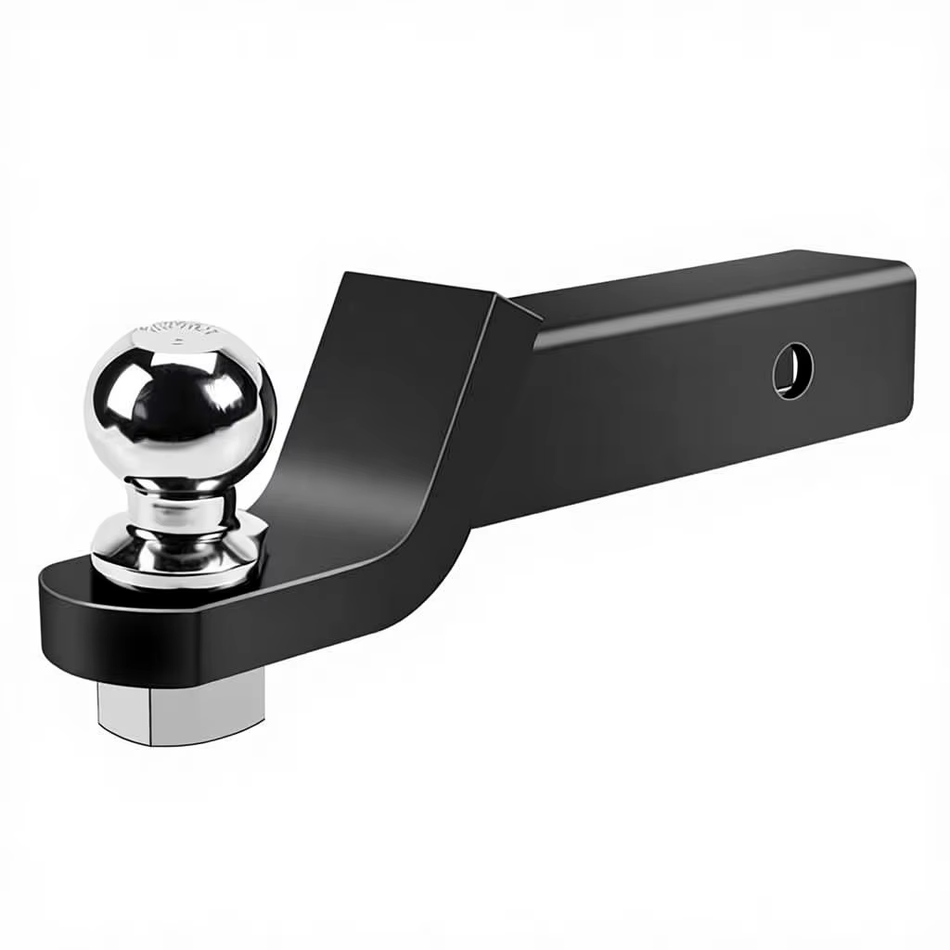 Complete Vypart trailer hitch ball mount kit with 6000 lbs capacity, 2-inch safe steel ball, and hitch pin clip, all components displayed