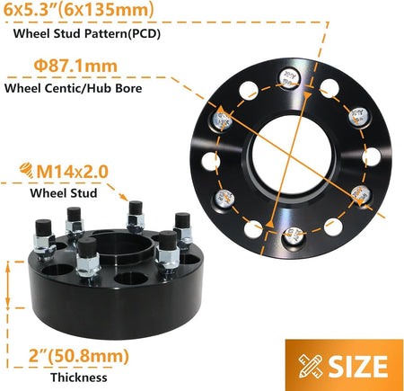 Vypart hub-centric adapter properly installed on a Ford F-150 wheel hub