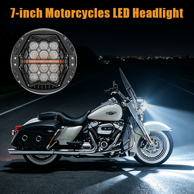 Perfectly compatible with Harley touring motorcycles. This Vypart 7-inch LED headlight is the ultimate direct-fit upgrade, ensuring clearer nighttime visibility and a striking appearance for your ride.
