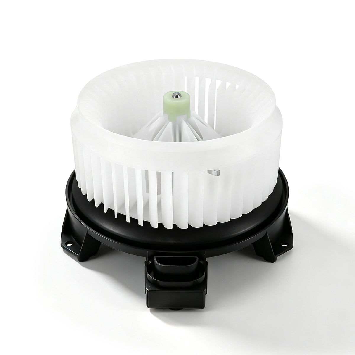 Vypart 700203 HVAC blower motor with white fan wheel and black mounting base