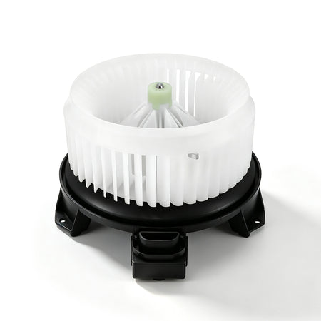 Vypart 700203 HVAC blower motor with white fan wheel and black mounting base