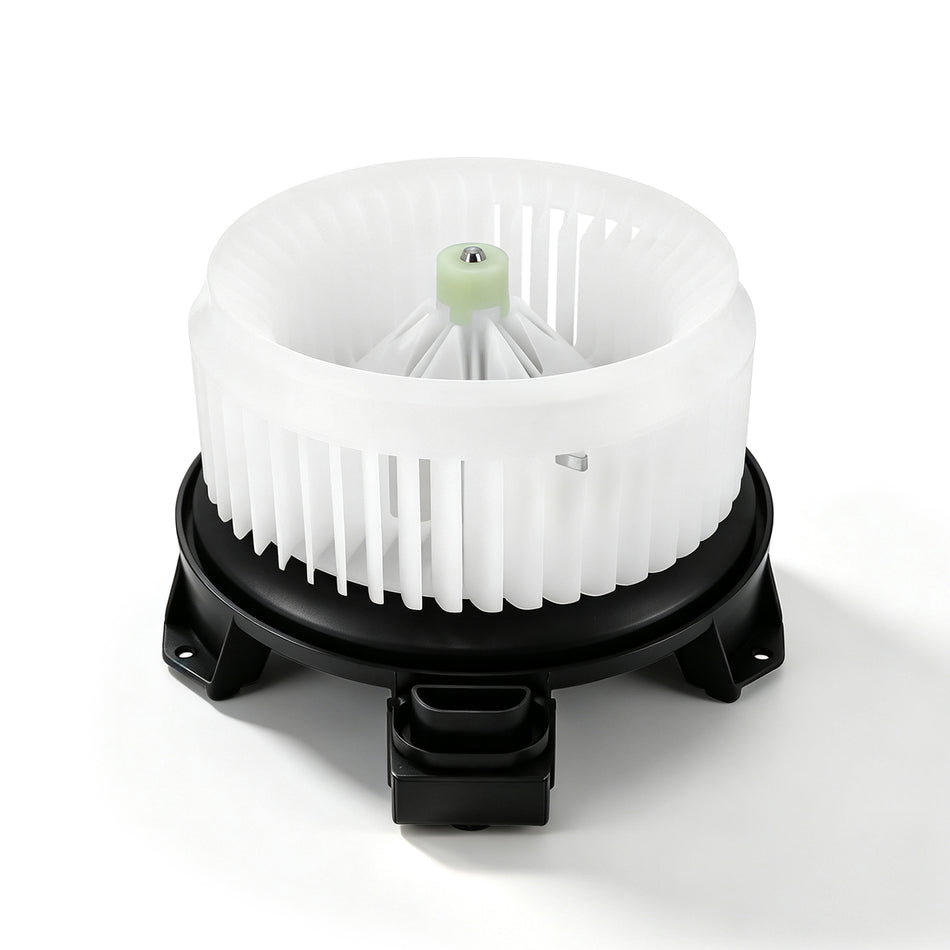 Vypart 700203 HVAC blower motor with white fan wheel and black mounting base