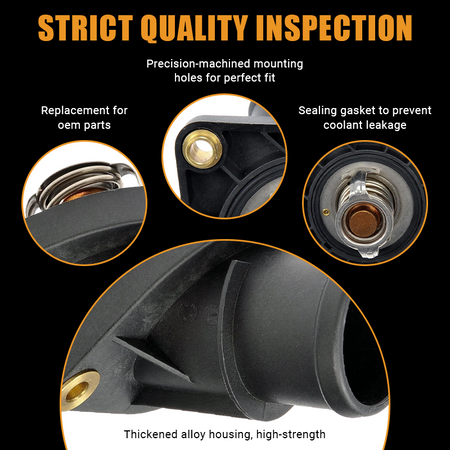 Precision-machined mounting holes ensure a perfect fit for OEM part 902-3312. The thickened housing and sealing gasket prevent coolant leakage, guaranteeing reliable engine performance and easy installation for your Dodge or Jeep vehicle.