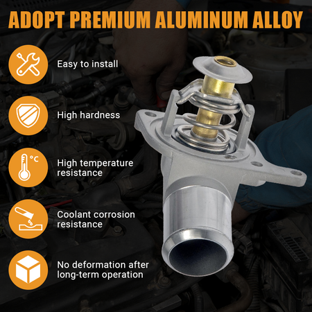 Adopting premium aluminum alloy, the Vypart 902-700 thermostat housing offers high hardness, excellent heat resistance, and coolant corrosion resistance, ensuring no deformation and lasting durability for long-term engine operation.
