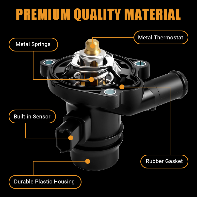 Built with premium materials including a durable plastic housing, high-strength metal springs, a reliable metal thermostat, an integrated sensor, and a rubber gasket, the Vypart 902-808 ensures long-lasting performance and leak-free operation.