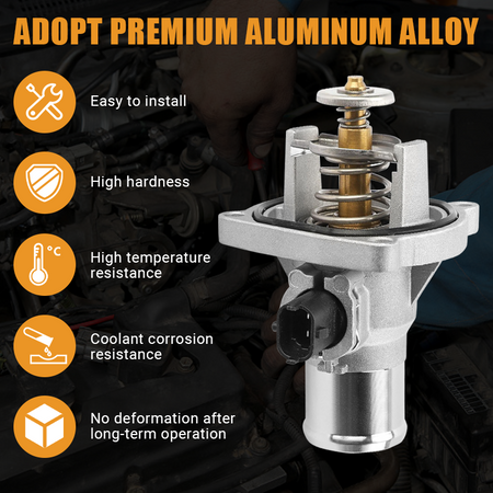 Adopting premium aluminum alloy, the Vypart 902-821 thermostat housing offers high hardness, excellent heat resistance, and coolant corrosion resistance, ensuring no deformation and lasting durability for long-term engine operation