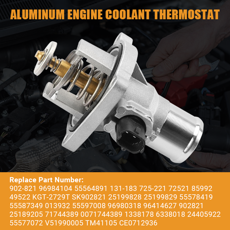 Vypart 902-821 thermostat housing with broad OEM interchange compatibility (including 96984104, 55564891, 25199828), ensuring a precise, hassle-free fit and restoring optimal engine temperature control.