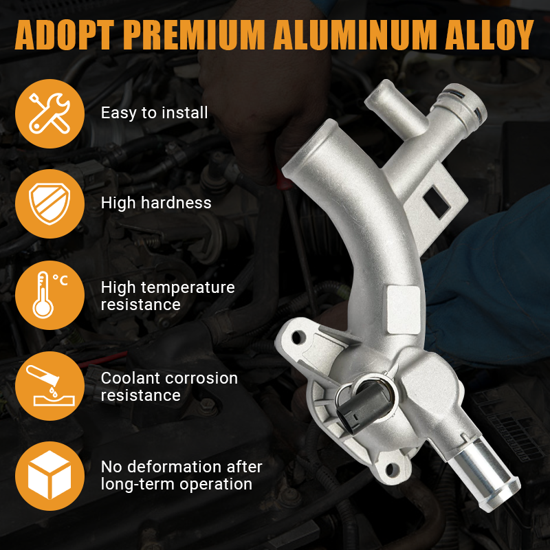 Adopting premium aluminum alloy, the Vypart 902-846 thermostat housing kit offers high hardness, excellent heat resistance, and coolant corrosion resistance, ensuring no deformation and lasting durability for long-term engine operation.