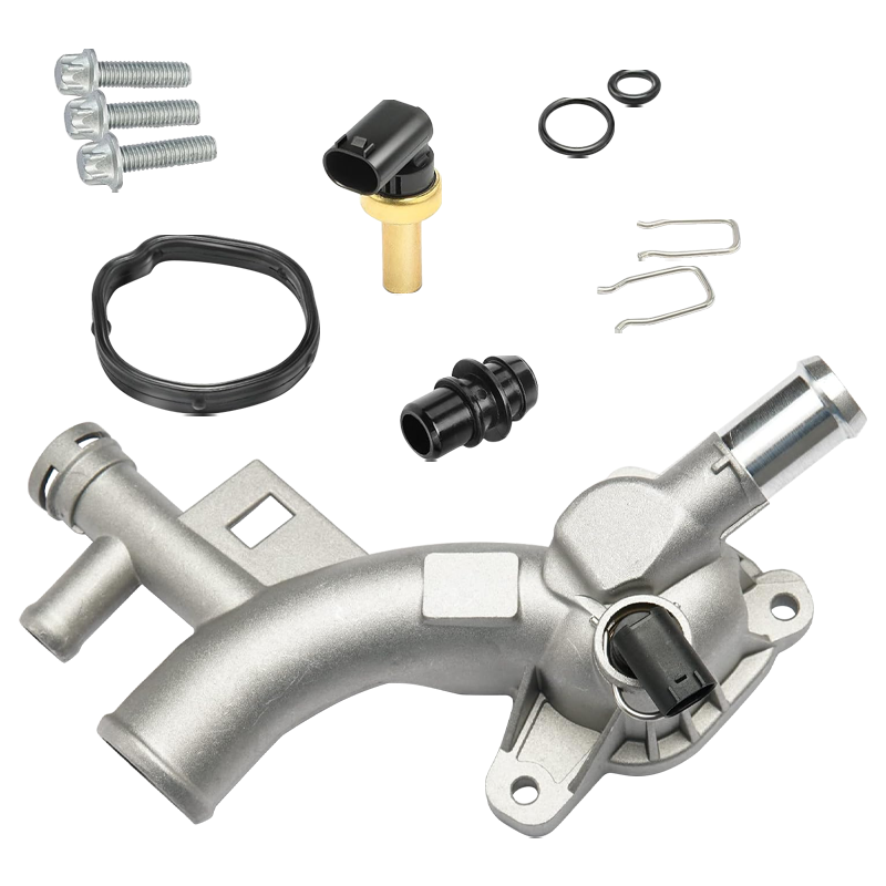 Vypart 902-846 direct replacement thermostat housing kit including sensor, seals, and hardware. Engineered to fix engine overheating and coolant leaks for Buick Encore and Chevy Cruze, Sonic 1.4L models.