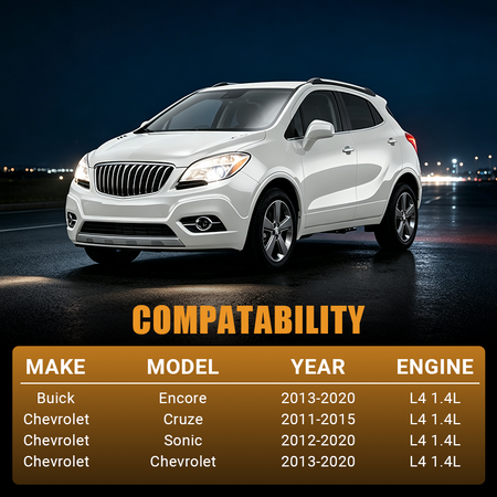 Perfectly compatible with 2011-2020 Buick Encore, Chevrolet Cruze, Sonic, and Chevrolet 1.4L L4 models. Check this fitment guide before purchasing the Vypart 902-846 thermostat housing kit to ensure a perfect match.
