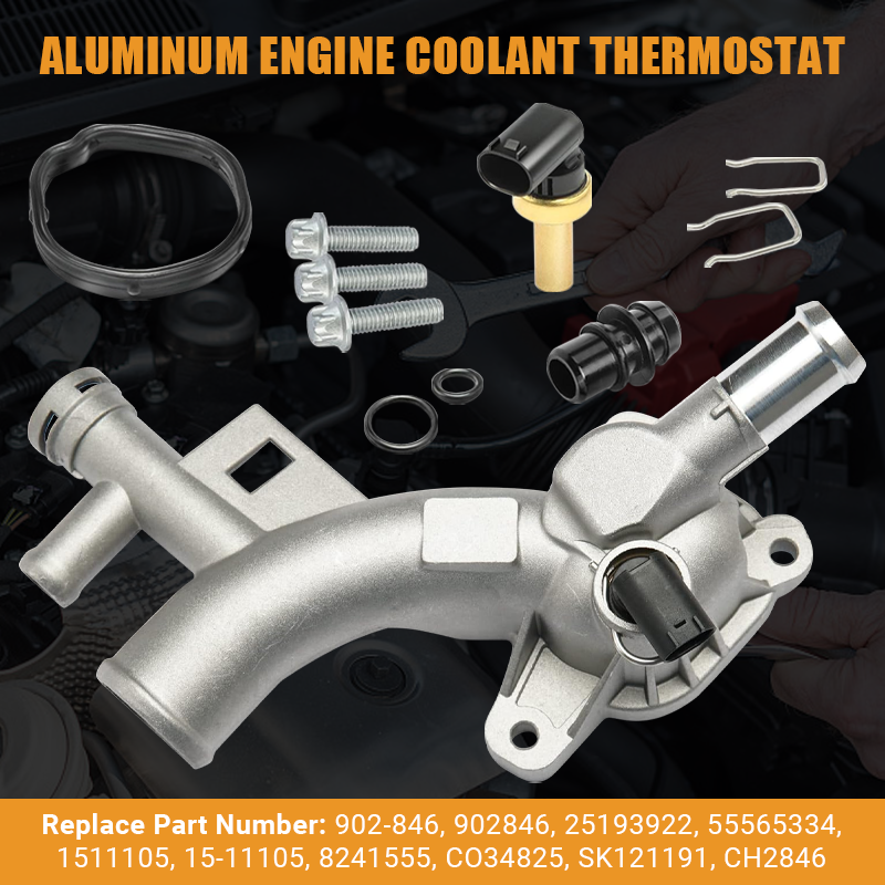 Vypart 902-846 complete thermostat housing assembly with broad OEM interchange compatibility (including 902-846, 25193922, 55565334, 15-11105, CH2846), ensuring a precise, hassle-free fit for your specific vehicle.